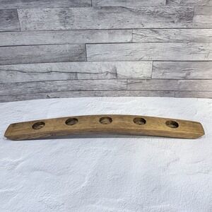 Reclaimed‎ Whiskey Barrel Stave Candle Holder Rustic Oak Tea Light Centerpiece